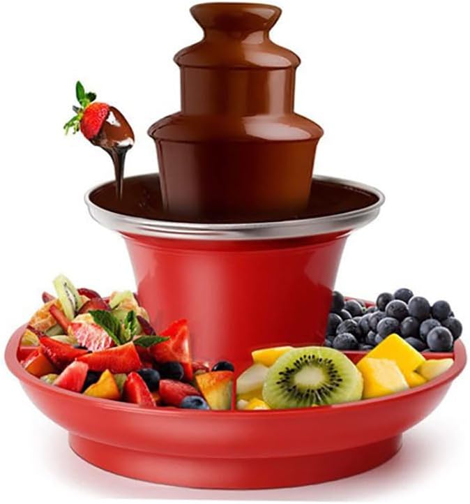 Zunate 3 Tier Stainless Steel Chocolate Fondue Fountain Electric Warmer Machine - Image 1